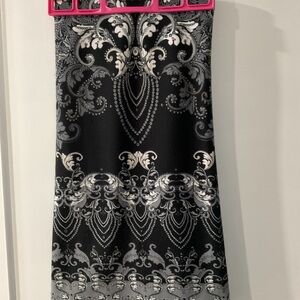 Covington Black and Gray Pencil Skirt